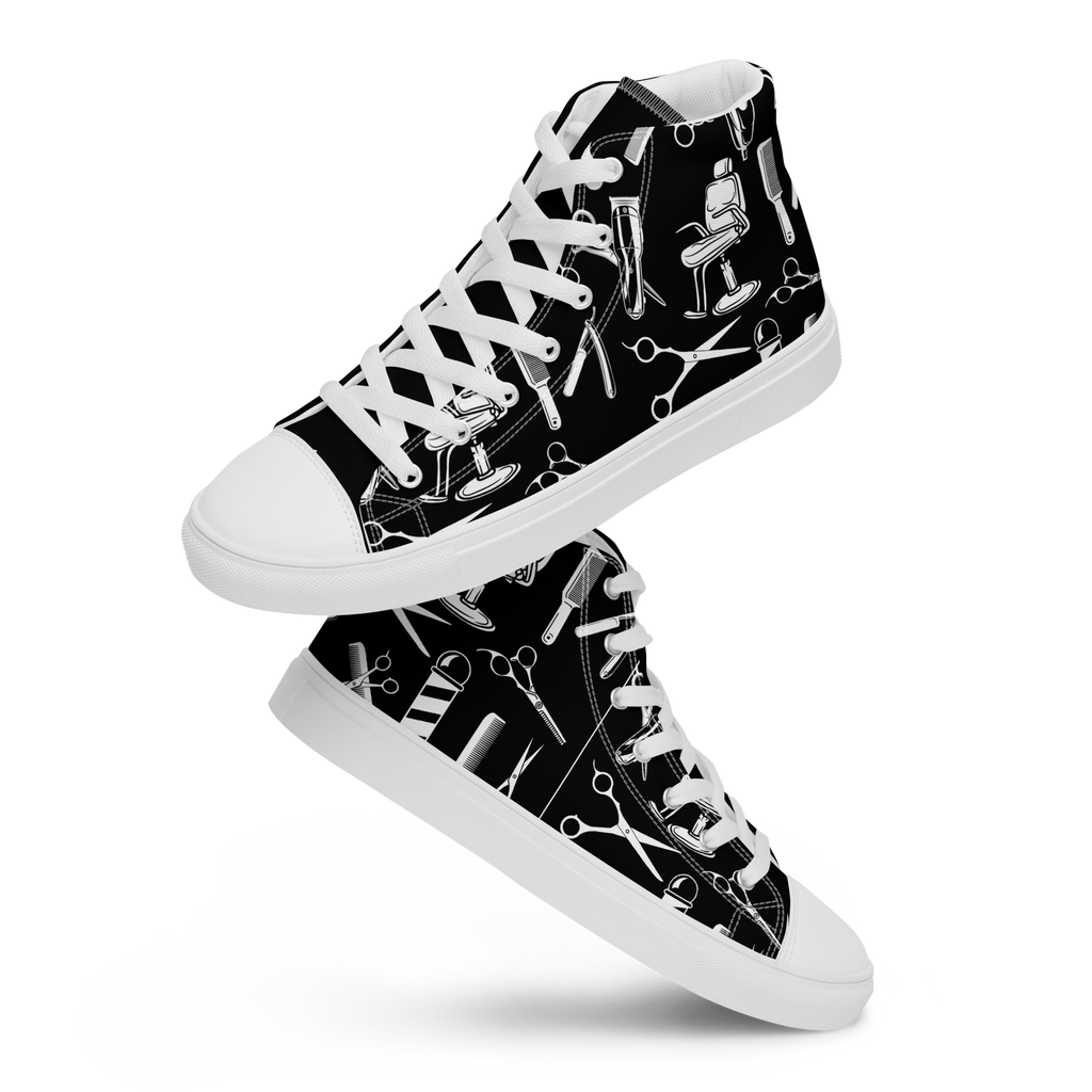 Barber Stylist Men’s high top canvas shoes