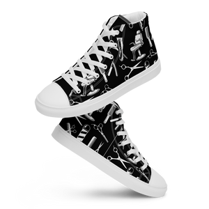 Barber Stylist Men’s high top canvas shoes