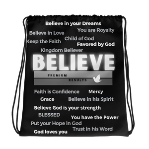 "Believe" Drawstring bag