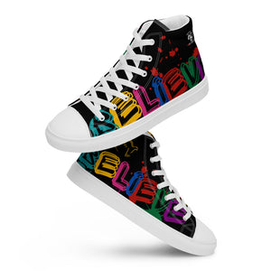 "Believe" Women’s high top canvas shoes